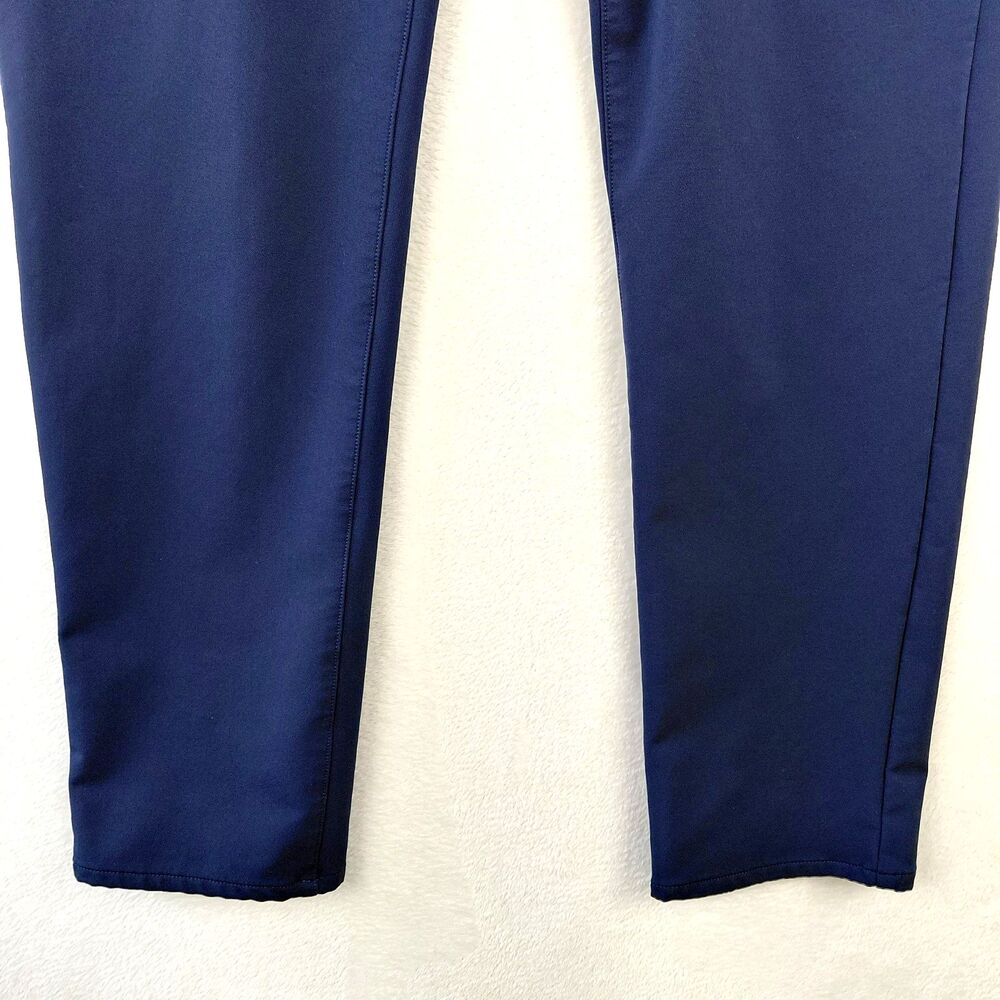 FourLaps Pants Mens 34X32 Blue Traverse Athletic Fit 4-Way Stretch Golf Chinos - Picture 4 of 12